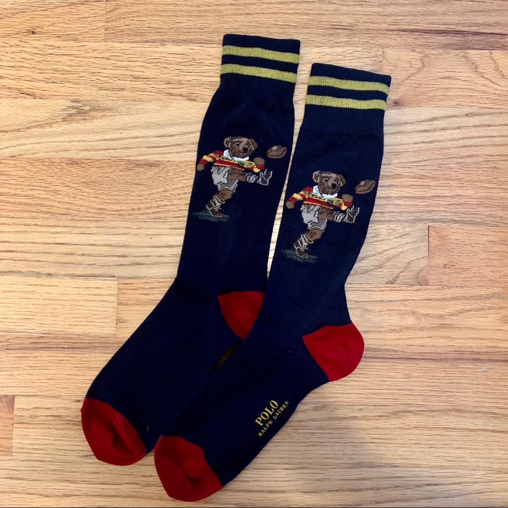 Polo Ralph Lauren Rugby Kicker Bear Crew Socks